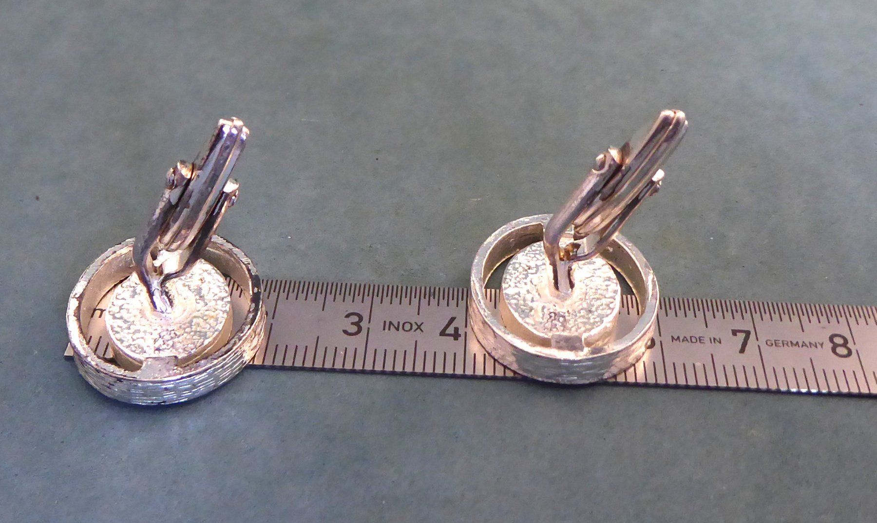 Manschettenknöpfe: Manschetten Knöpfe, METALL VERSILBERT – Gebraucht aus Muri AG von silvermouse007 2