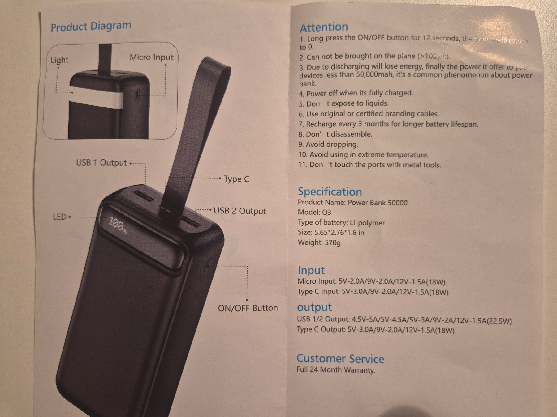 Ladegeräte: Power Bank 50000mAh – Neu und originalverpackt aus Walchwil von Zovello 3