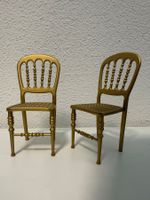 Puppenhausmöbel - goldener dining room chair