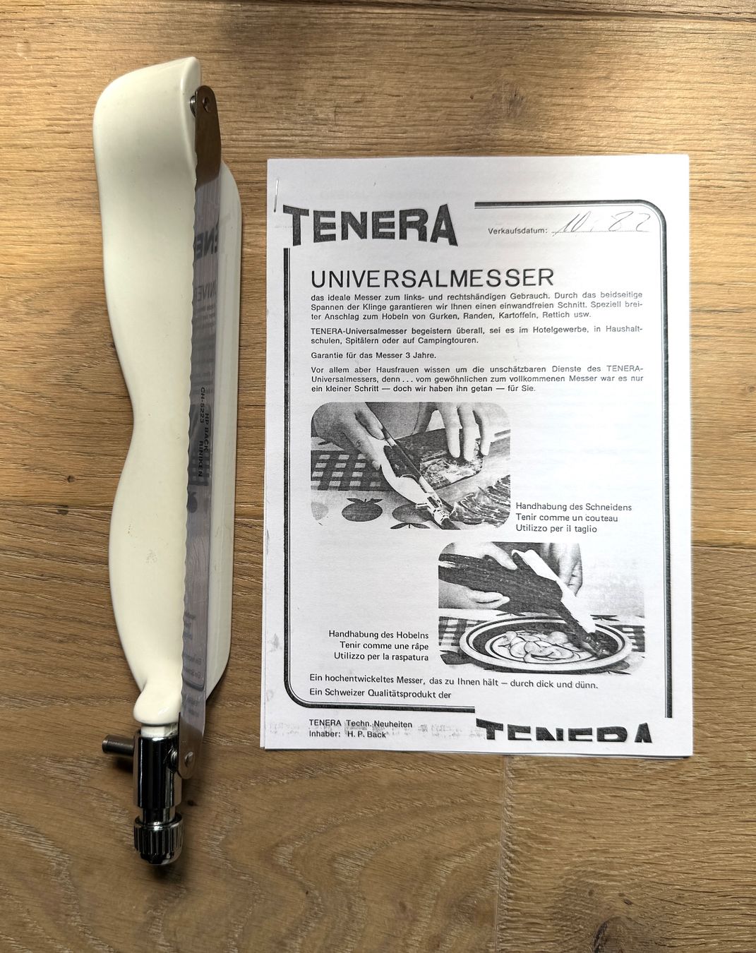 Küchenmesser: 80er Jahre Messer Universalmesser HP BACK - TENERA – Gebraucht aus Rothrist von Luckywinner 4