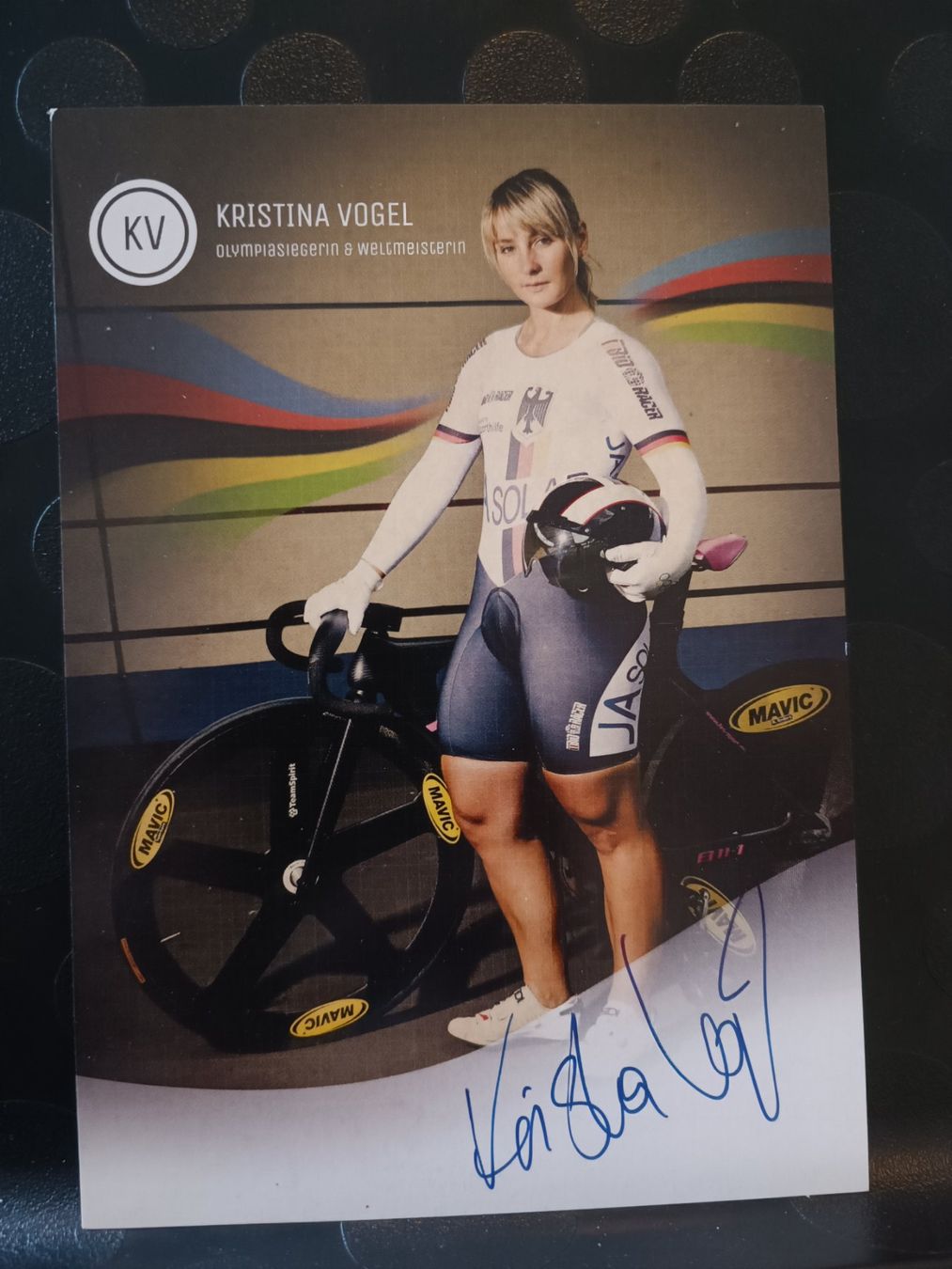 Autogramme: Kristina Vogel - Radsport - Handsigniert – Gebraucht aus Menziken von Artographs