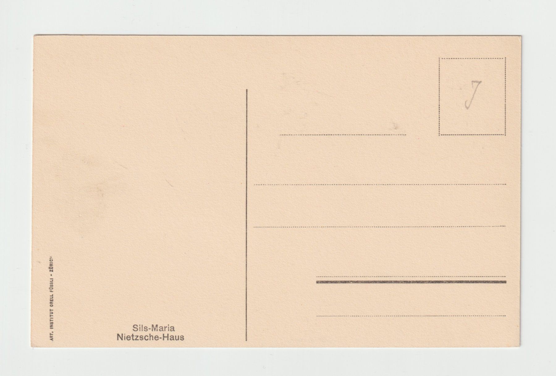 Cartoline postali: Ansichtskarte Nietzsche-Haus in Sils-Maria – Usato da Scuol venduto da Poecilia 1