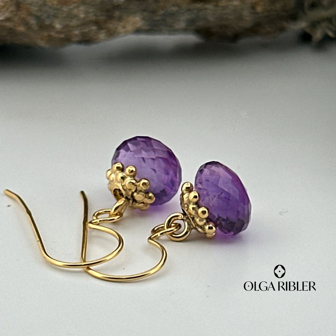 Olga Ribler Orecchini pendenti & Orecchini a lobo: Ohrringe mit Amethyste Silber gelbvergoldet – Nuovo (secondo la descrizione) da Luzern venduto da Schmuckoutlet 4