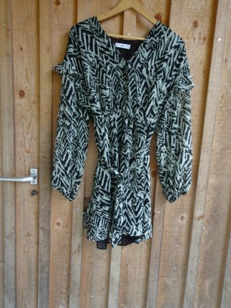 Sommerkleid schwarz-grau von Mango Gr. M - 42598
