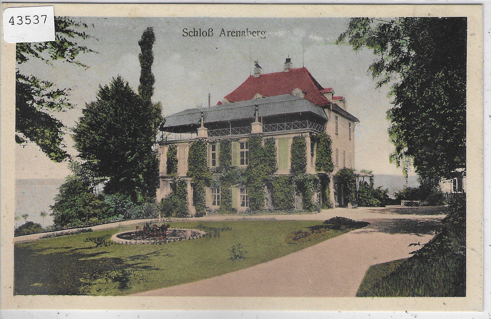 Cartoline postali: Schloss Arenenberg - coloriert – Usato da Ettingen venduto da Kartenplanet