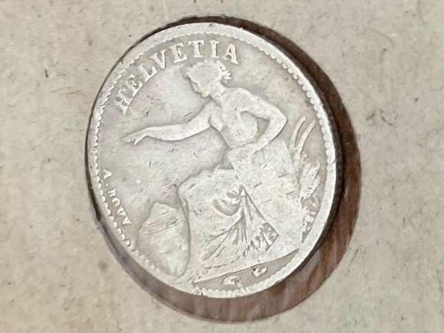 Alle Münzen: 50 Rappen 1851, Silber – Gebraucht aus Kreuzlingen von tummetott71 3