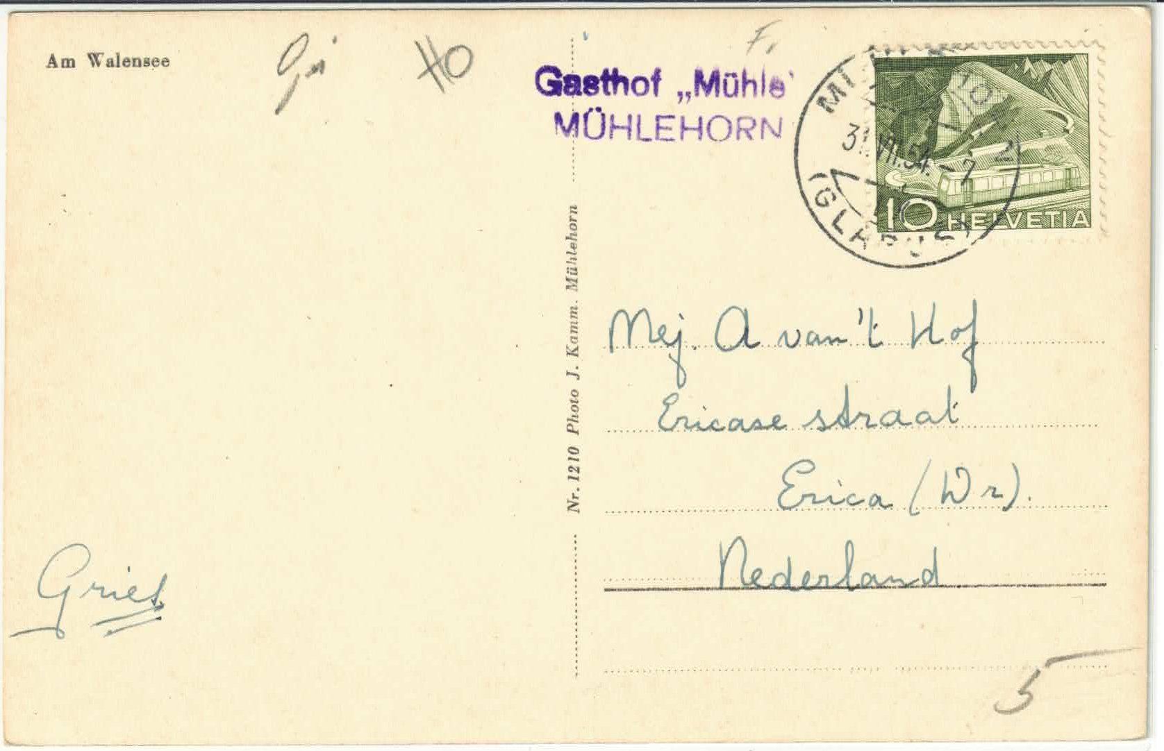 Cartes postales: Am Walensee - Fischerboot – D'occasion à Ettingen par Kartenplanet 1