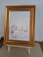 🎨 Superbe Aquarelle Signée – "Matin d'Hiver"-Joël Simon