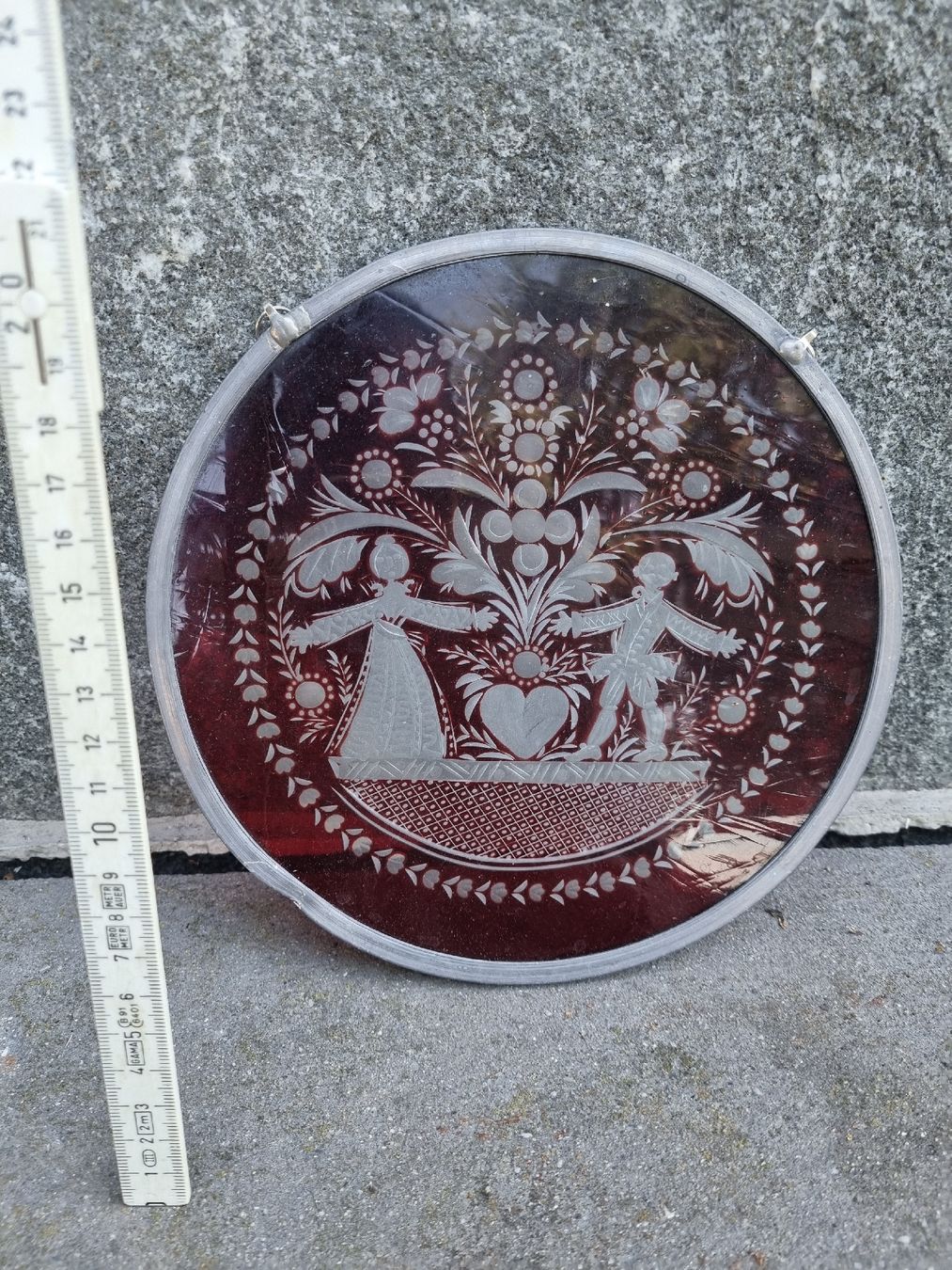 Piatti: Boemia glas teller rosso rubino – Usato da Ostermundigen venduto da vintage60