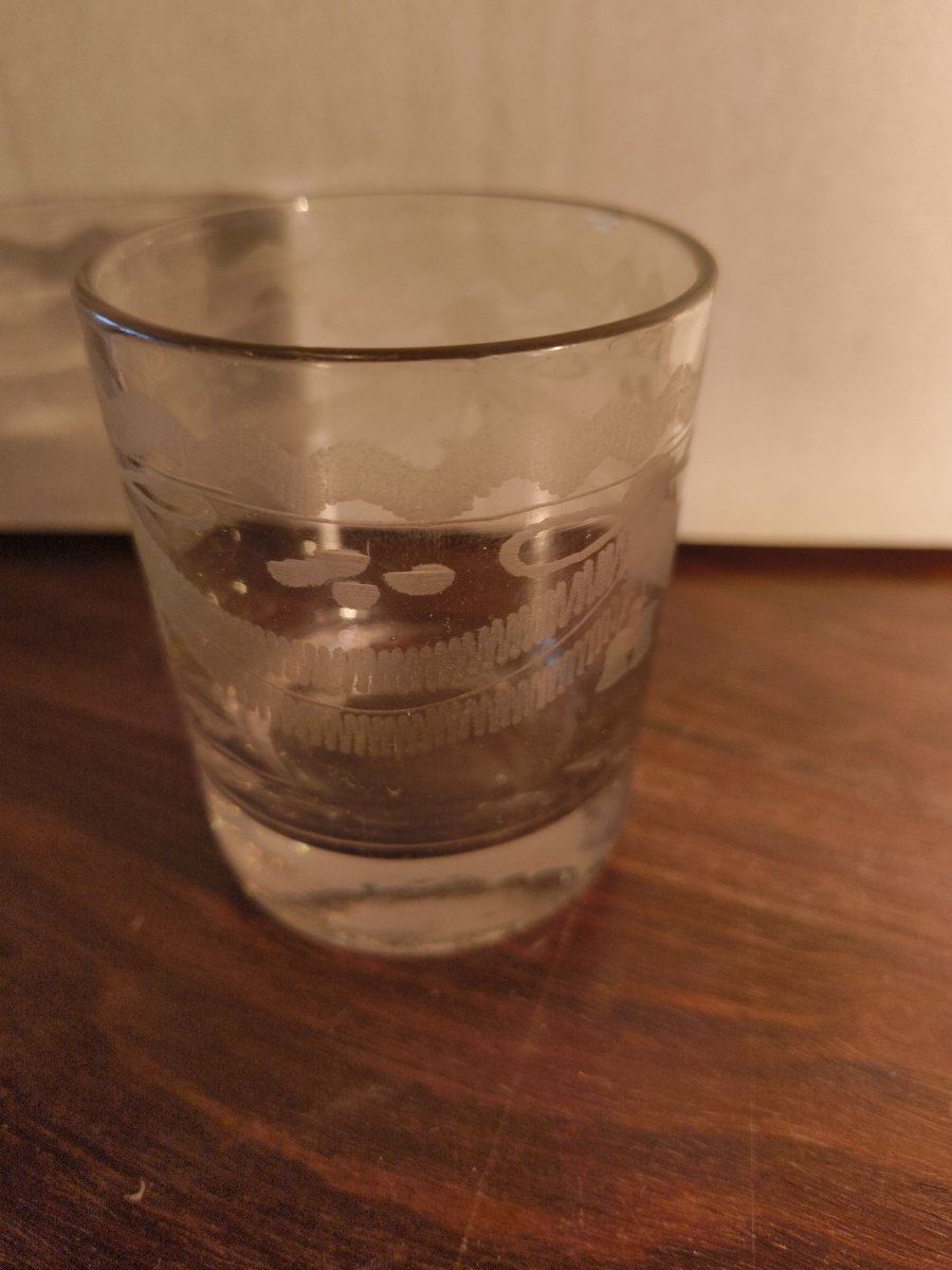 Glasi Hergiswil Bicchieri: antikes Glas ev Flüeli Glas 8cm hoch – Usato da stettlen venduto da VintageBern_ch 7
