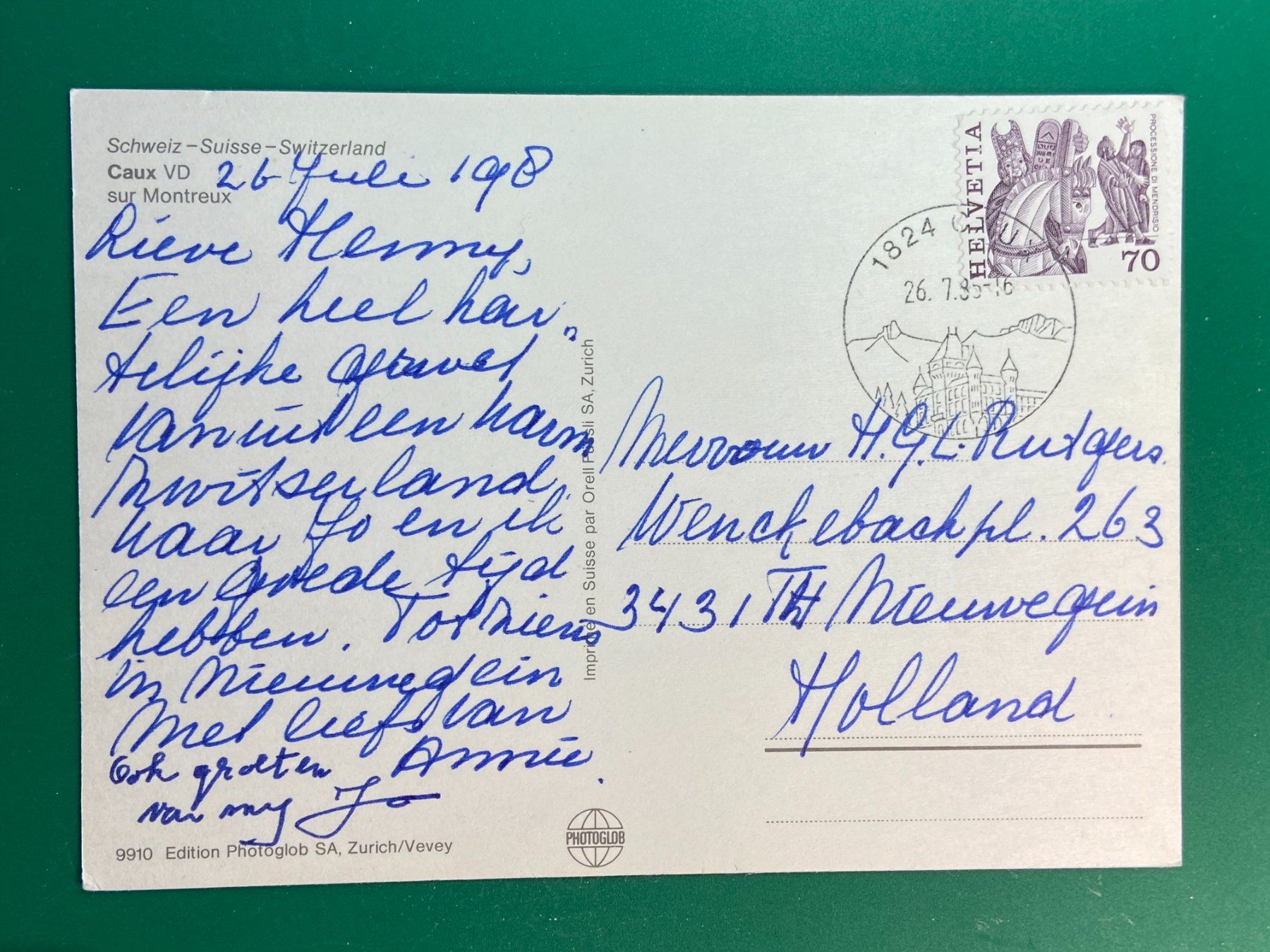 Cartoline postali: Caux sur Montreux - 4 Ansichten – Usato da Steg VS venduto da danwer74 1
