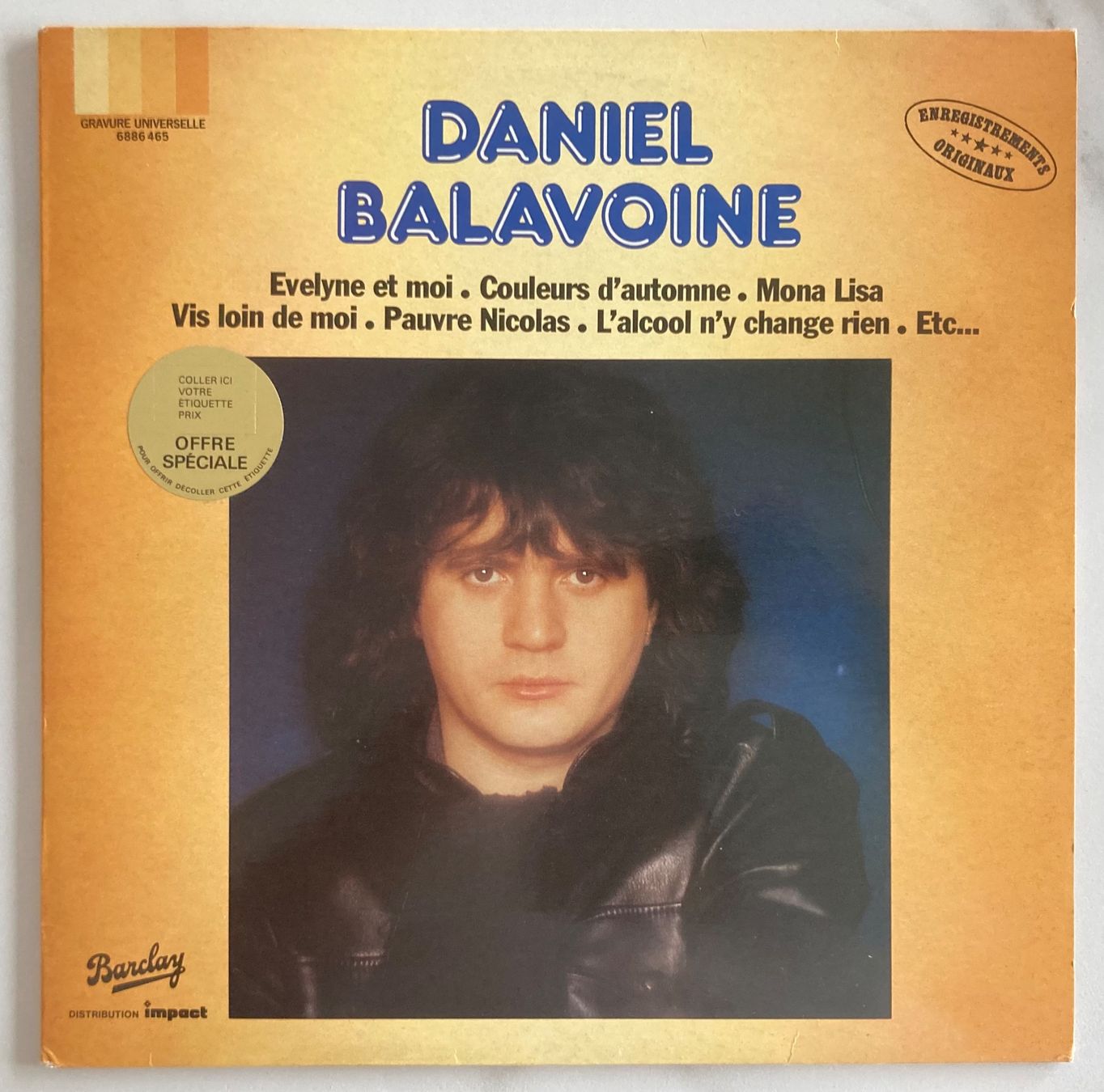 Vinyles: DANIEL BALAVOINE - DE VOUS À ELLE EN PASSANT PAR MOI – D'occasion à Poliez-Pittet par Newtown-Records