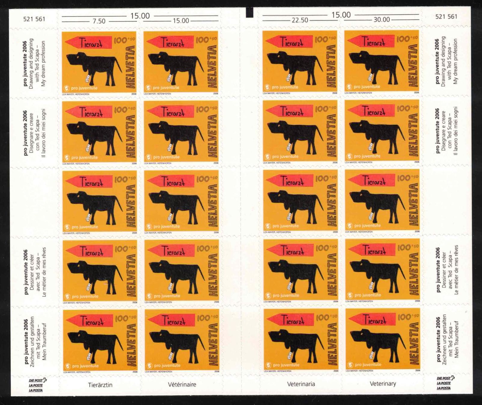 Tous les timbres: 2006, PJ Zwischensteg Bogen S84 ** postfrisch – Neuf (Voir description) à Nuglar par Stamp88