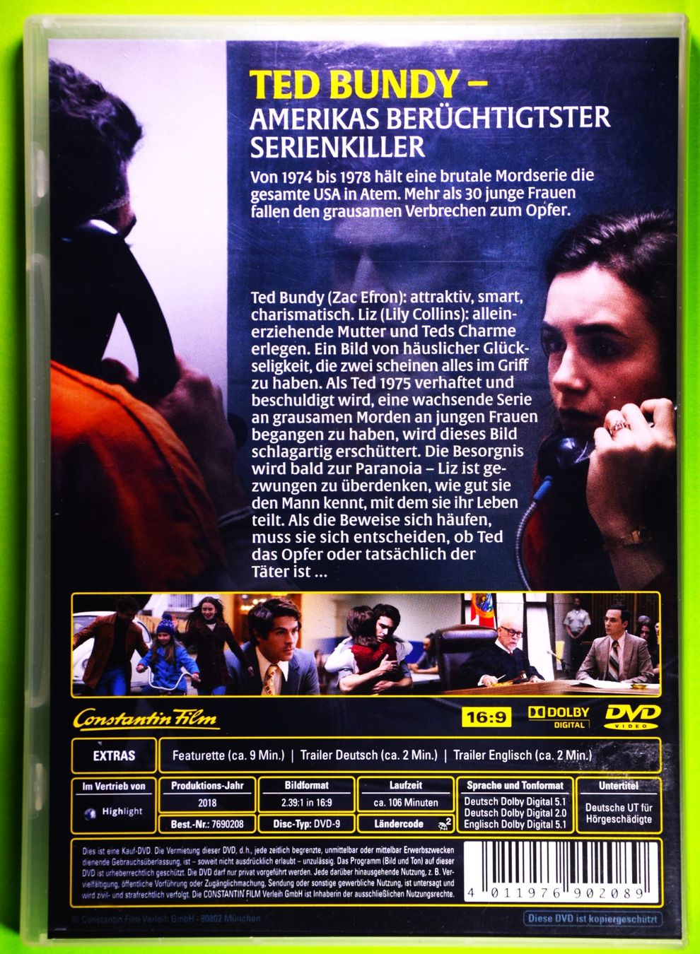 Tutti i DVDs: EXTREMELY WICKED / SHOCKINGLY EVIL AND VILE - SERIENKILLER ! – Nuovo (secondo la descrizione) da Luzern venduto da piro12 1