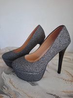 Damen Pumps, silber, Gr. 38, NEU !