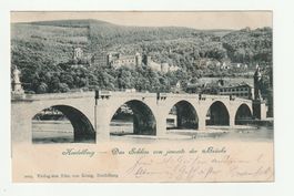 Postkarte 1901 Heidelberger Schlosses Alten Brücke Deutschla