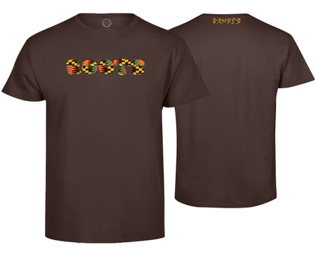 Roots Premium Tshirt mit Kente - Braun