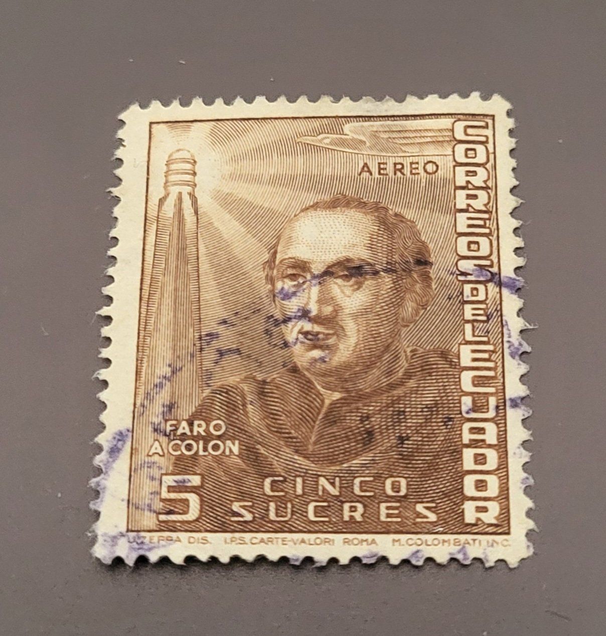 Alle Briefmarken: Ecuador 1948 Flugpost alte briefmarke – Gebraucht aus St Gallen von Stampsalshobby
