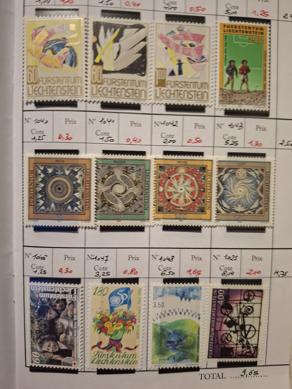 Tutti i francobolli: Liechtenstein Kleines Händlerbuch 1981 - 1997 – Usato da Balgach venduto da SIMEON27 4