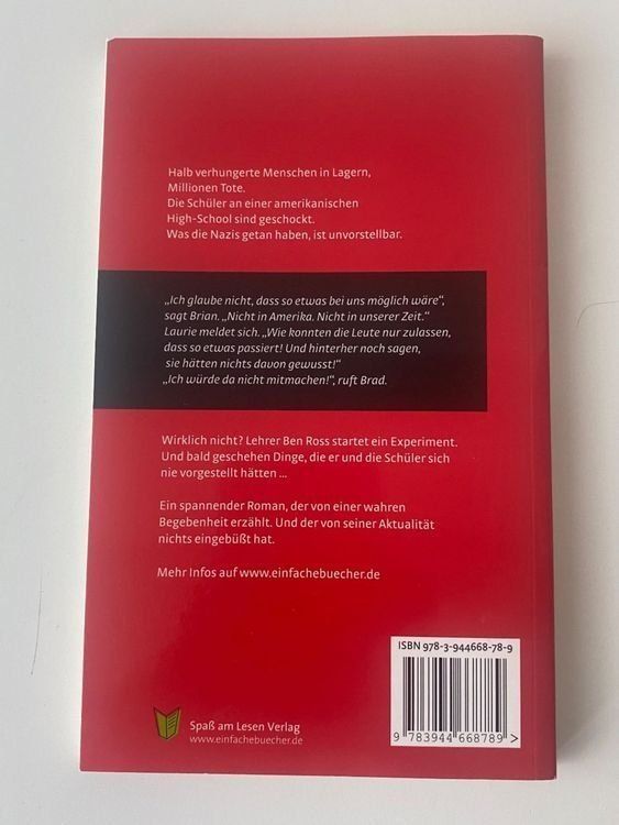 Bücher: Die Welle - in einfacher Sprache - Morton Rhue "NEU" – Neu und originalverpackt aus Mellingen von Lapequenita 1