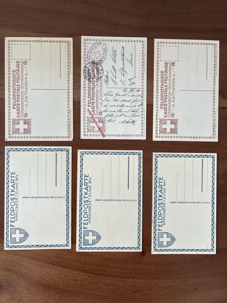 Cartoline postali: 14 Ansichtskarten Schweiz vom Militär Moos Karten CH – Usato da Oftringen venduto da Cla.vD.74 1