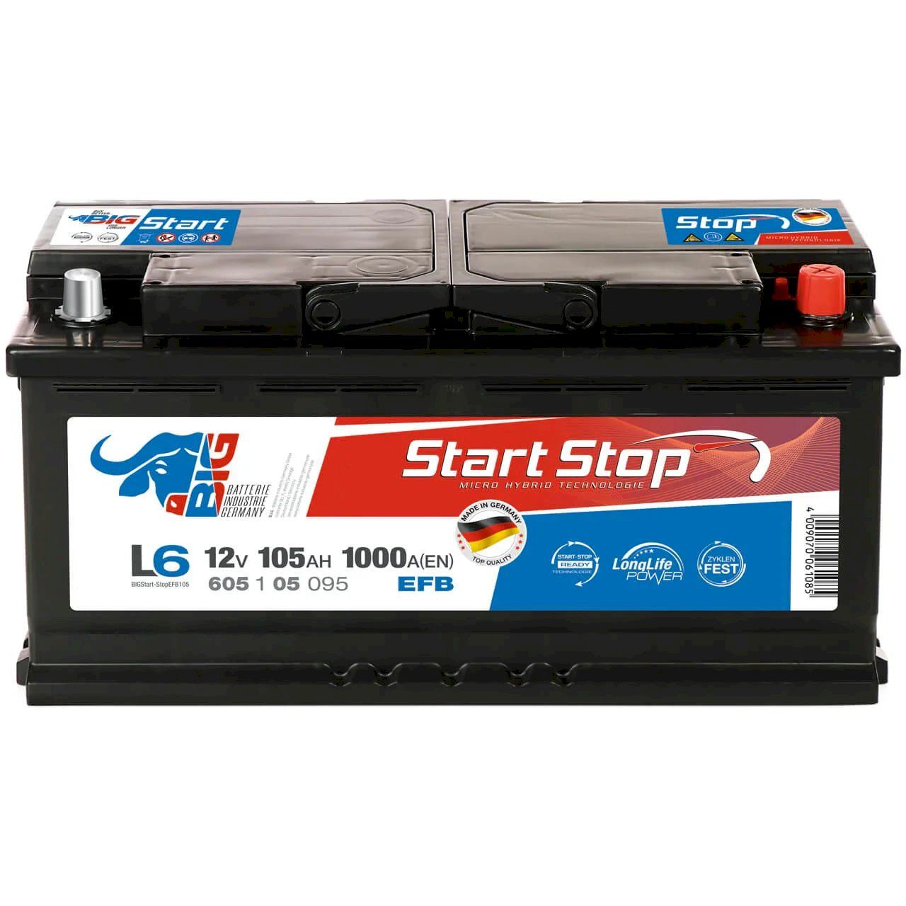Batterie: BIG StartStop EFB 12V 105Ah Autobatterie – Nuovo e nell'imballaggio originale da Bottighofen venduto da zaap
