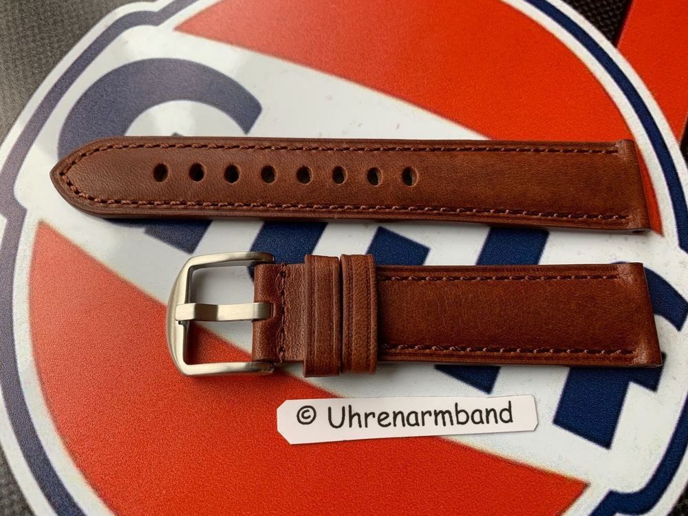 Bracciali & Braccialetti: 20mm Lederarmband braun, Top Qualität – Nuovo e nell'imballaggio originale da Courlevon venduto da Uhrenarmband 2