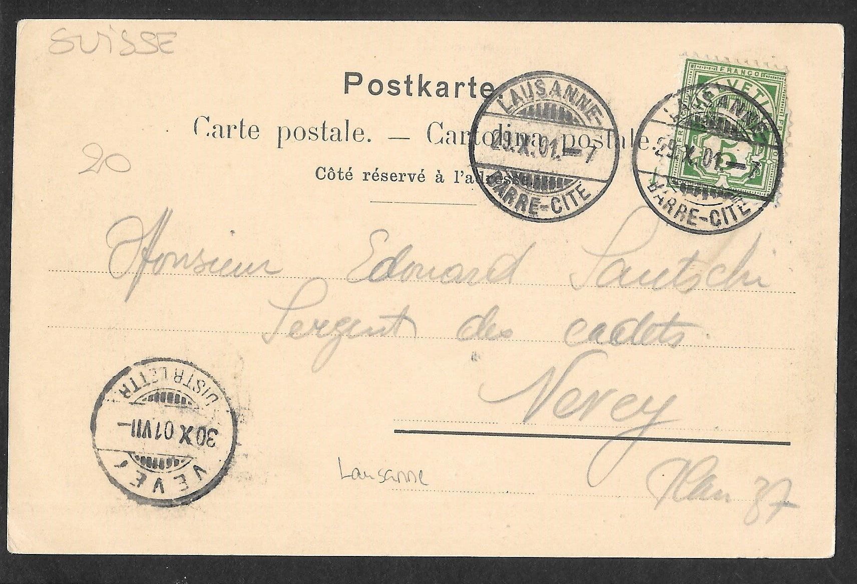 Cartoline postali: Lac de Sauvabelin sur Lausanne – Usato da Olten venduto da clotaldi 1