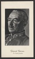 General Guisan in Seide gewoben