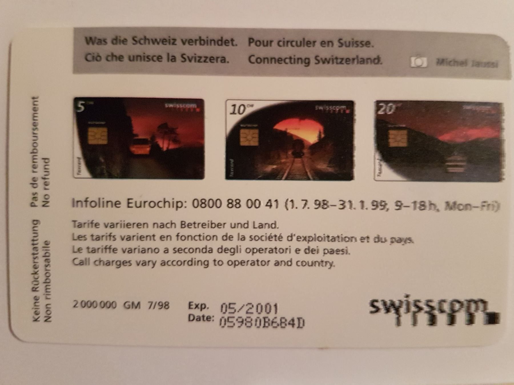 Swisscom Schede telefoniche: Was die Schweiz verbindet - SWISSCOM – Usato da Zürich venduto da Avd 6