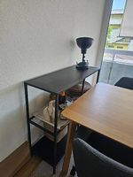 Beistellregal holz schwarz glas (Vittsjö BxTxH 100x36x93 cm)