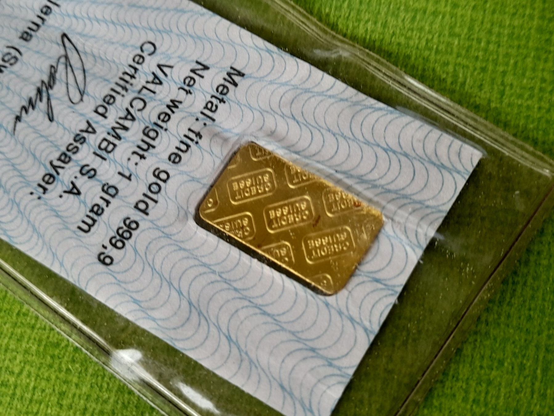 Metalli preziosi: 1 gr. fine Gold Credit Suisse – Usato da Aeschi b.Spiez venduto da 52_wochen 2
