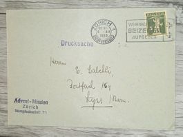 TR20 Enveloppe + Timbre Suisse 1933