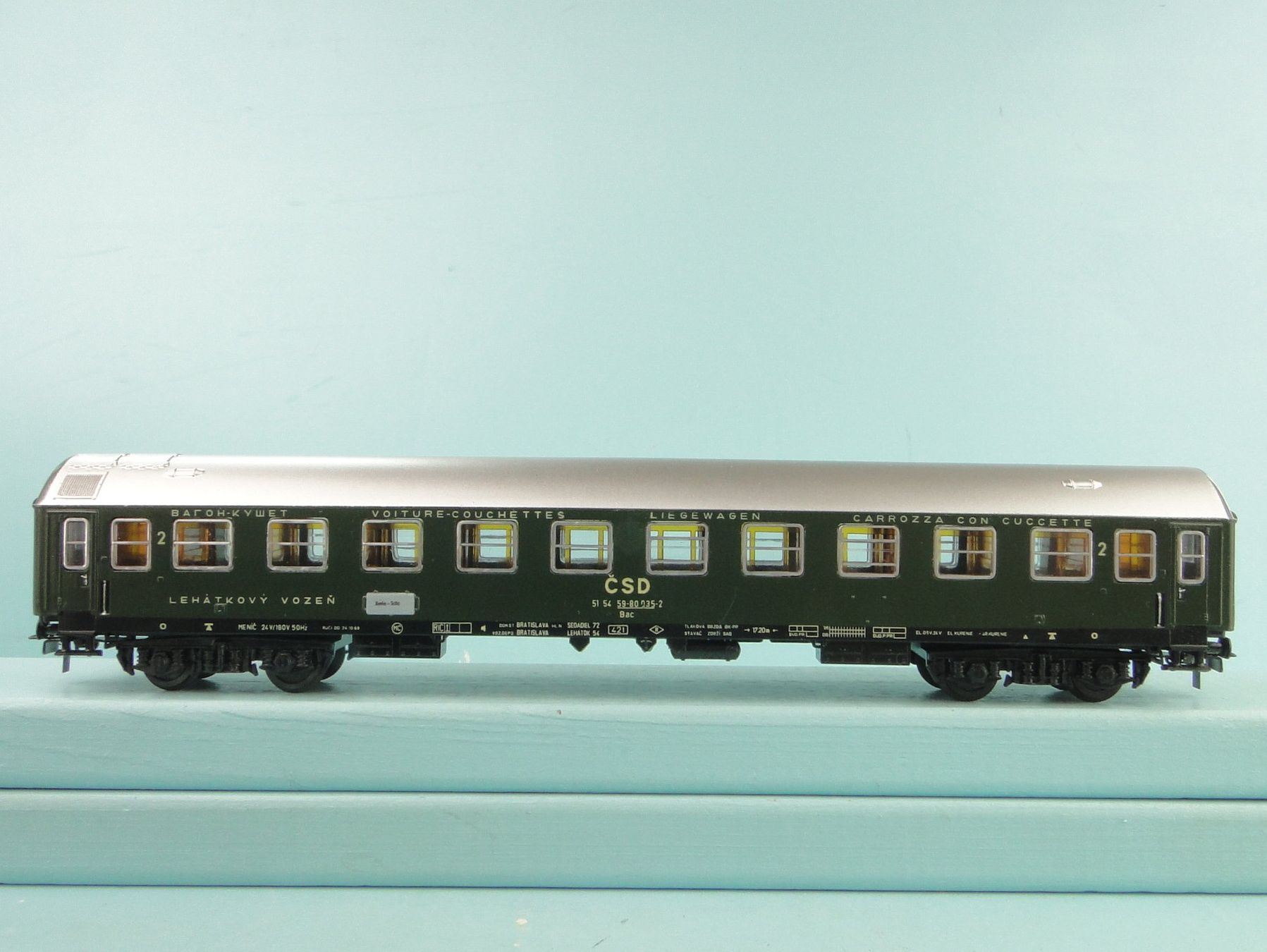 Piko Modellini di ferrovie: Piko Schicht H0 426 CSD Liegewagen – Usato da Bülach venduto da cann11 1