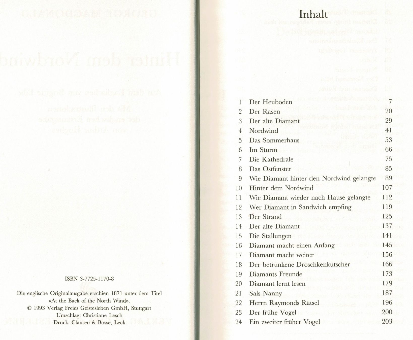 Libri: George MacDonald - Hinter dem Nordwind – Usato da Hinwil venduto da RomRay 4