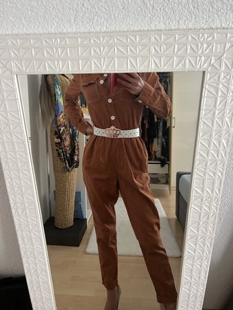 Special Edition Brauner Jumpsuit im Worker-Stil, G S - !