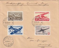 Flugpost Brief-Zürich-Genf-1944