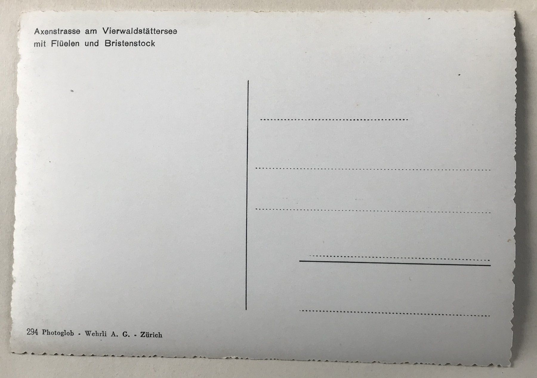 Cartoline postali: ALTE ANSICHTSKARTE AXENSTRASSE – Usato da Ostermundigen venduto da wini63 1