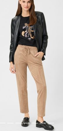 Olsen Hose aus softem Faux Suede