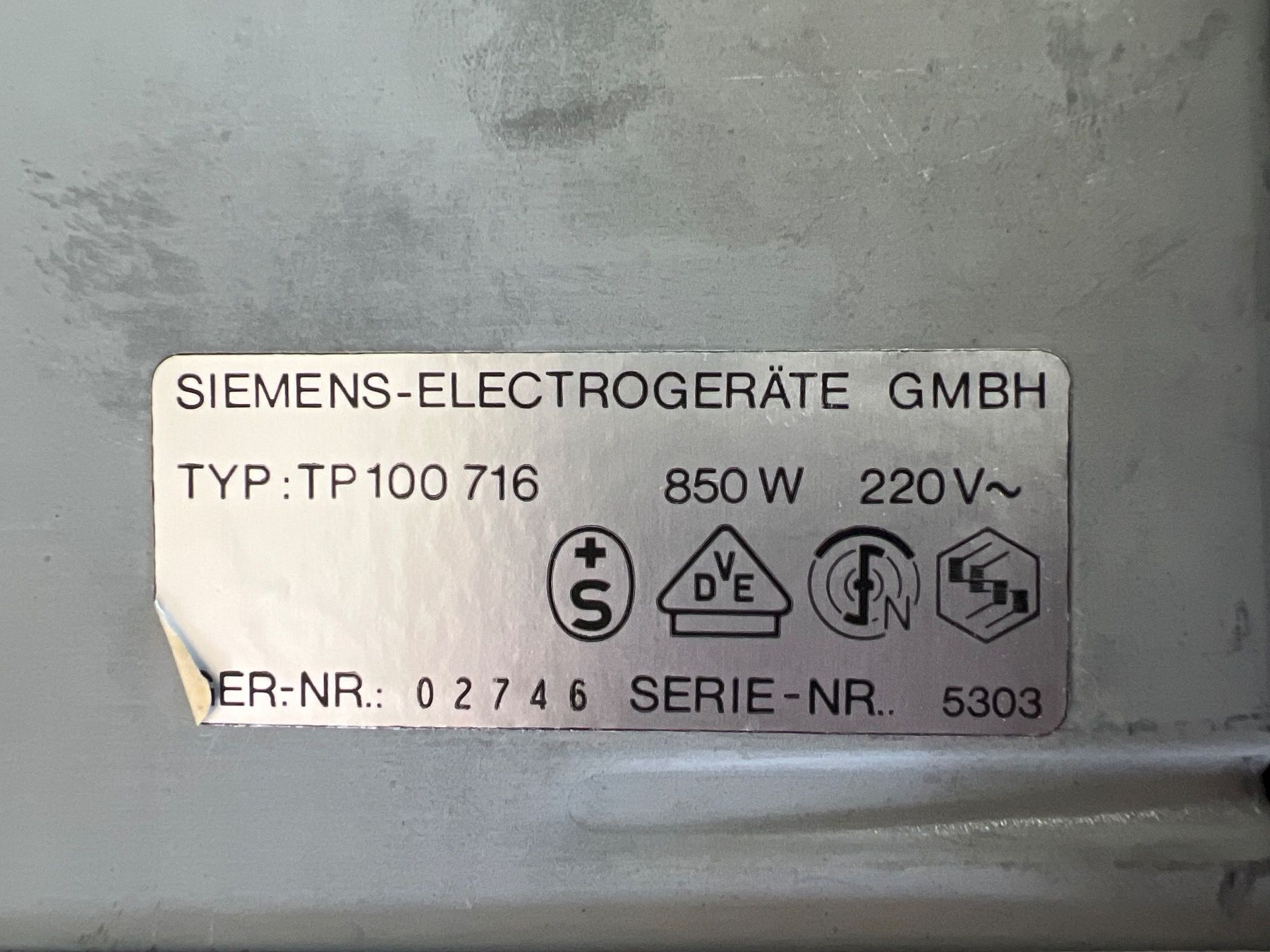 Siemens Elettrodomestici da cucina: Elektrischer Plattenwärmer Vintage – Usato da Endingen venduto da chocosweet 4