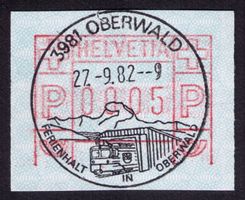 ATM 6_Werbe-VO K887__3981 Oberwald mit Lok_27.9.82 >ERSTTAG!