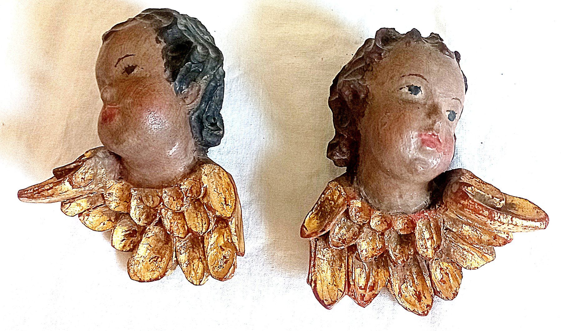 Statuette: Engel-Putten Paar Holz – Usato da Baar venduto da 2cvbaar 4