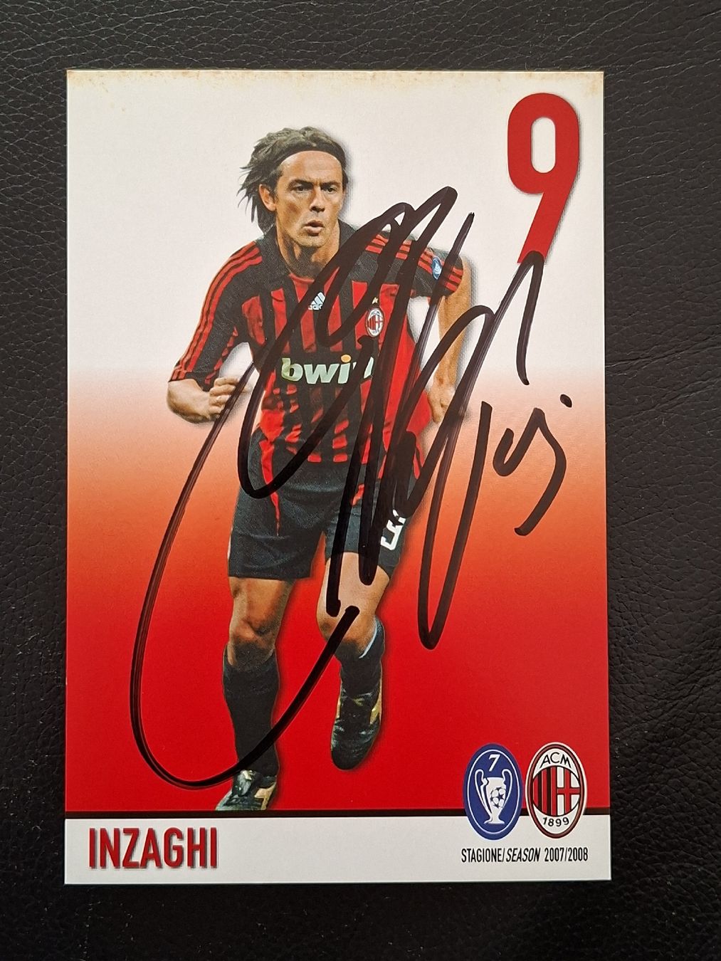Autografi: Inzaghi Autogrammkarte AC Milan  – Usato da Thun venduto da wuschu