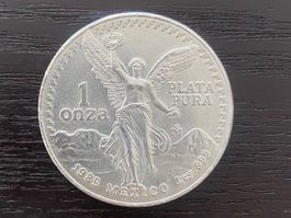 Silbermünze Mexico 1 Uz Silber Liberdad 1985 Mexican Liberty