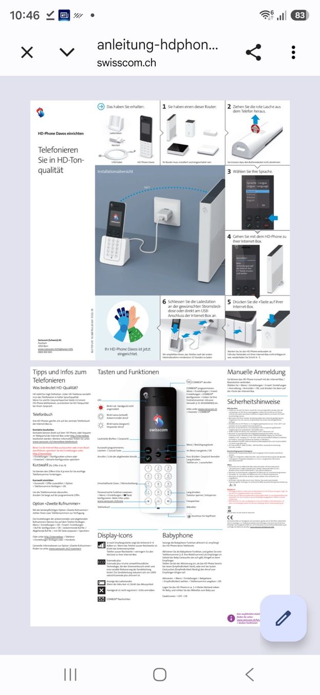 Swisscom Telefoni: HD Phone Davos 2 Stück – Nuovo (secondo la descrizione) da Gerra Gambarogno venduto da Firebird100 3