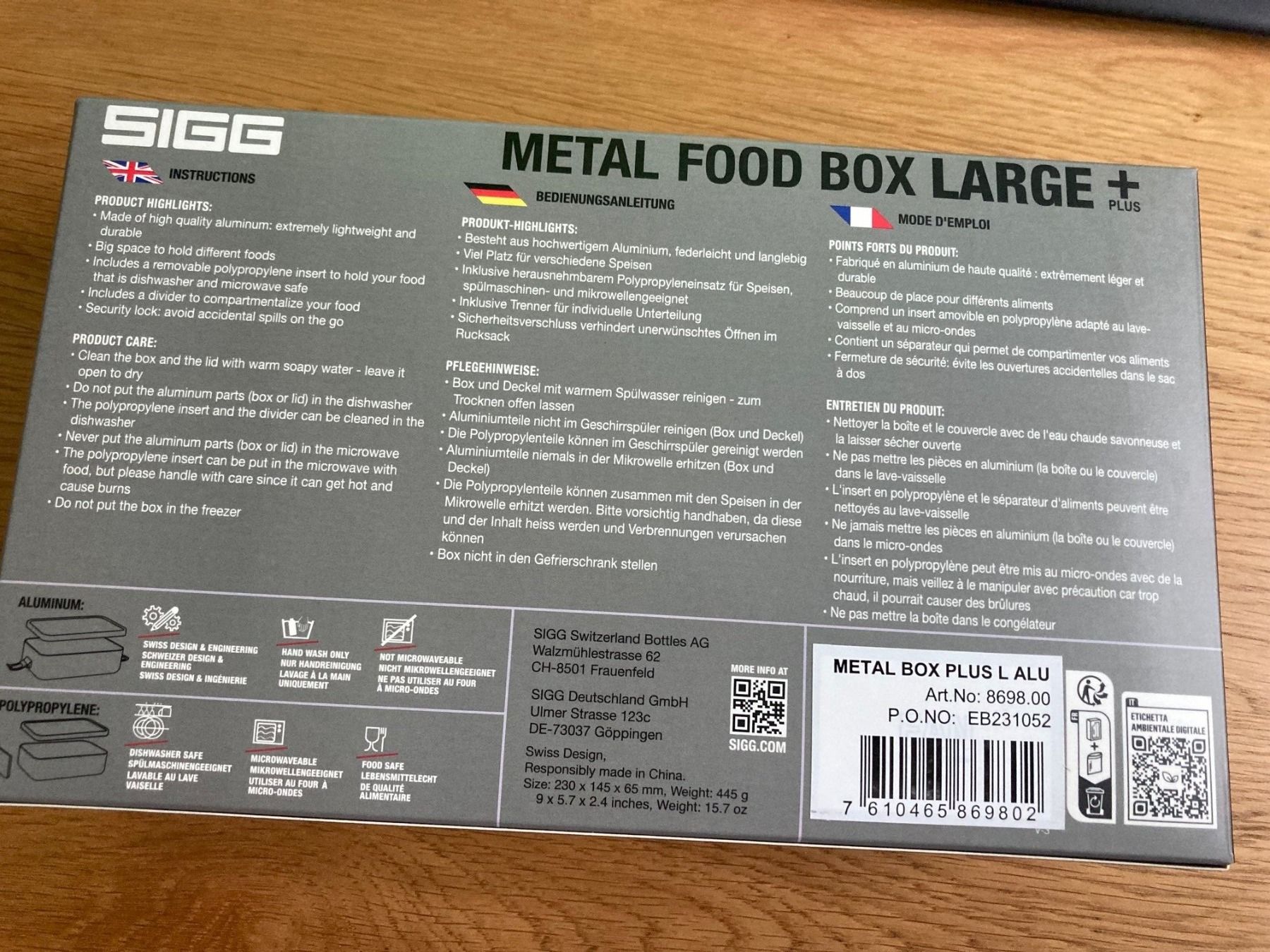 Contenitori & Simili: Lunchbox Plus L / METAL FOOD BOX – Nuovo e nell'imballaggio originale da St. Ursen venduto da B1993 1
