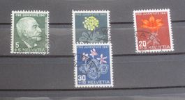 PJ 1947 Jacob Burckhardt, Alpenblumen ganzer Satz gestempelt