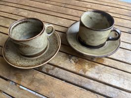 2 kleine Kaffeetassen, Durchmesser 7.5 cm Langenthal Sahara
