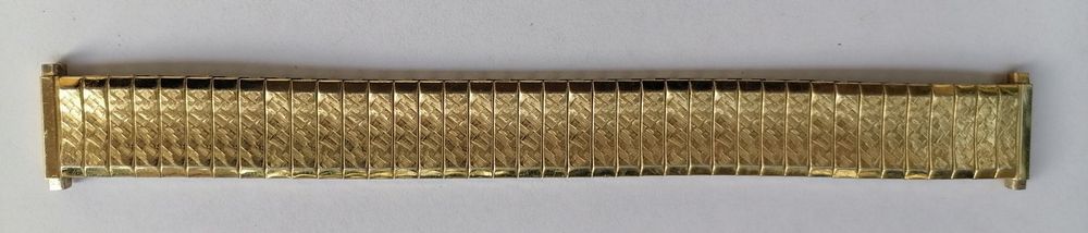 Bracelet De Montre Extensible Vintage Plaqué Or Années 50/60 - Largeur 15 Mm - Neuf