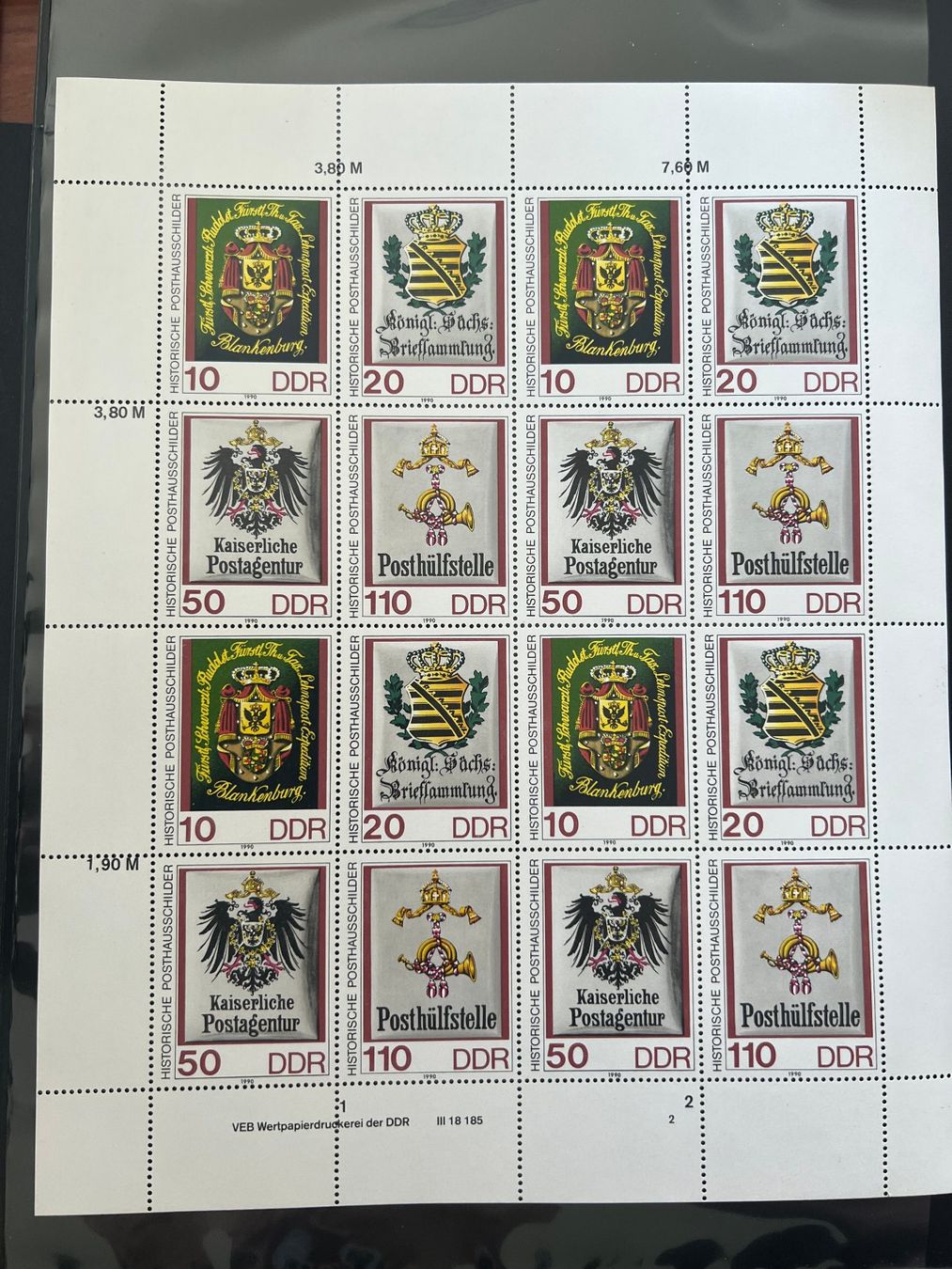 Tous les timbres: DDR Bogen 1990  ** Luxus  (F73) – Neuf (Voir description) à Hinwil par Sidi4